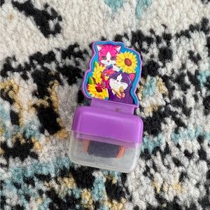 Lisa Frank sunflower kittens rolling stamp